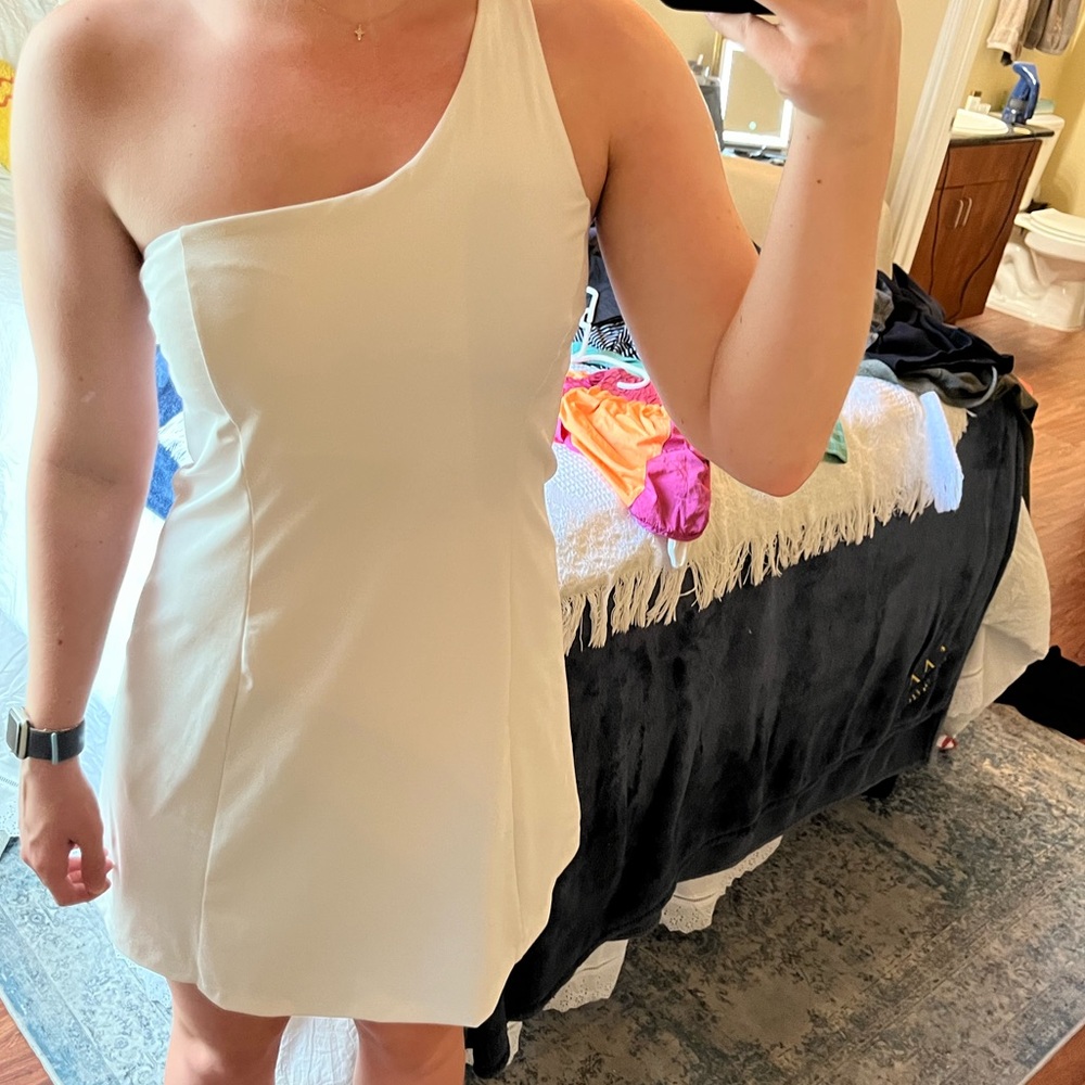 One shoulder outdoor voices dress